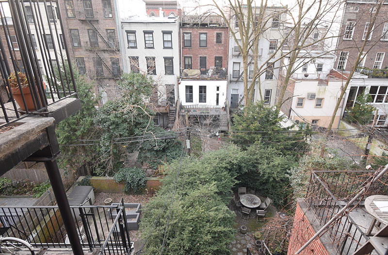 view of gardens from Arthur Miller Suite
