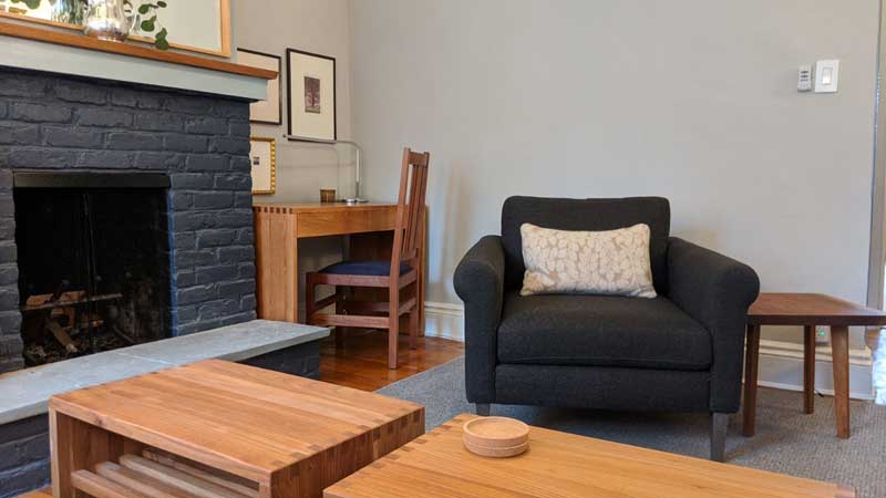 desk in living room - Arthur Miller Suite